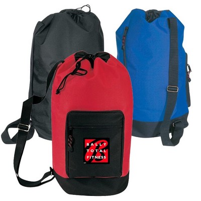 Casual Drawstring Backpack w/ Adjustable Shoulder Strap