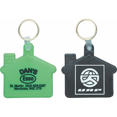 House Shaped Plastic Keychain