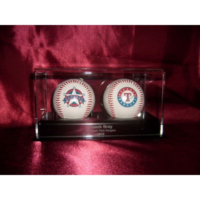 Baseball Display Case for 2 Baseballs