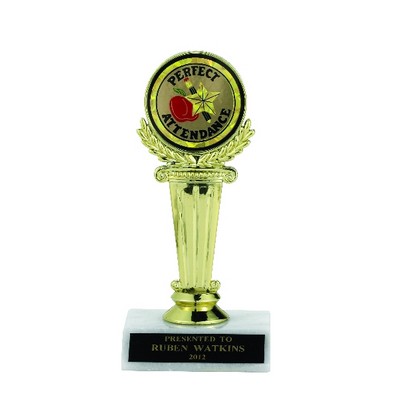 6-3/8" Column Trophy Holds 2" Insert