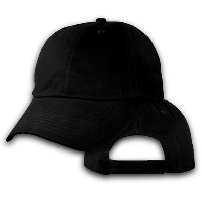 Big Size Black Low Profile Adjustable Cap 2XL - 4XL