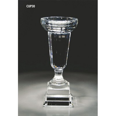 Uriah Cup Optic Crystal Trophy Award (3½"x10¼")