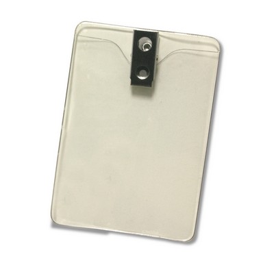 Vertical Badge Holder w/Clip (Fits a 2.25"x3.5" Insert)