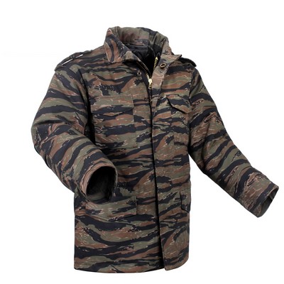 Tiger Stripe Camo M-65 Military Field Jacket (3XL)