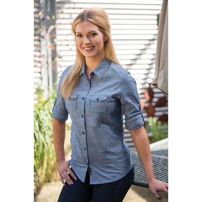 Burnside® Ladies' Chambray Long Sleeve Shirt