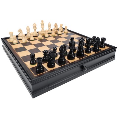 French Staunton Chess & Checkers Set 15" Board