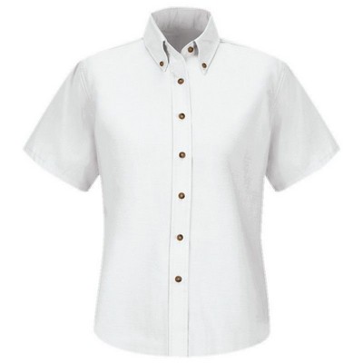 Red Kap™ Women's Short Sleeve Poplin Dress Shirt - White