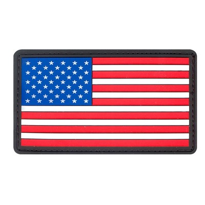 PVC Patches Red/White/Blue w/Black Border