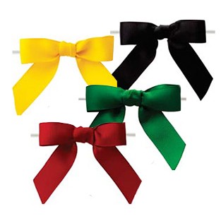 7/8" Pre-Tied Grosgrain Bow w/Wire Twist