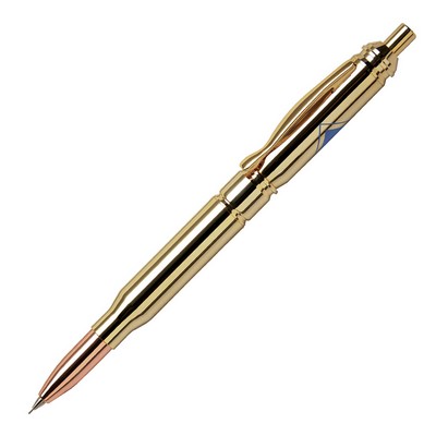 Brass Bullet Mechanical Pencil (Gold Top- 7mm Lead)