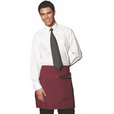 Maroon Half Bistro Waist Apron