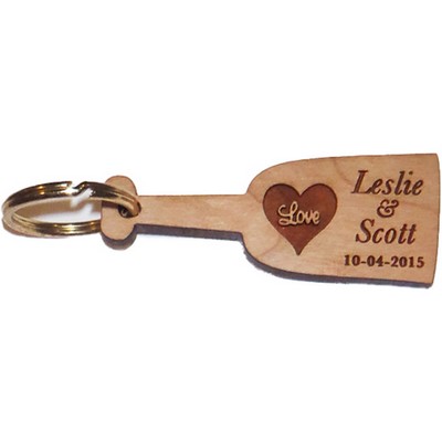 1" x 4" - Shaped Hardwood Keychains