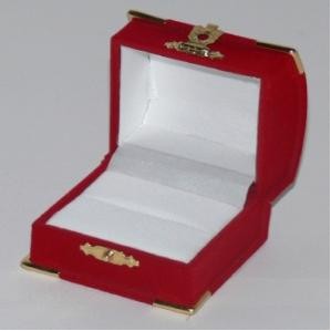 Velour Treasure Chest Ring Box