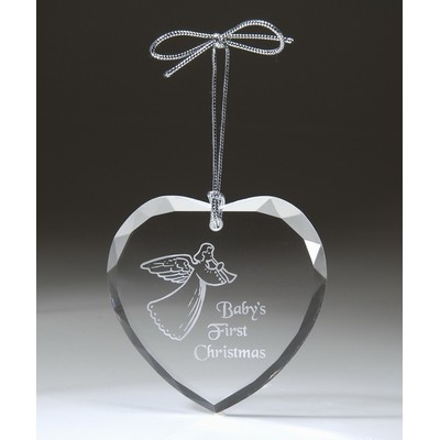 Heart Crystal Christmas Tree Ornament