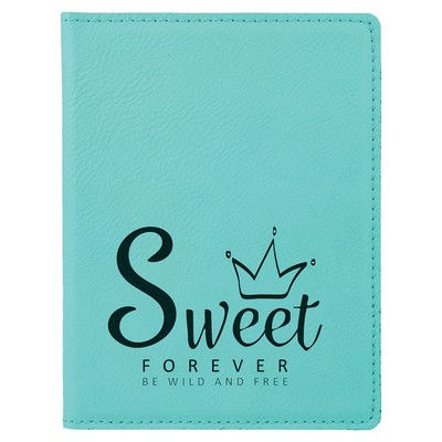 Passport Holder, Teal Faux Leather