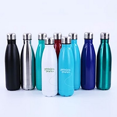 17 Oz. Single Wall Stainless Steel Bottle