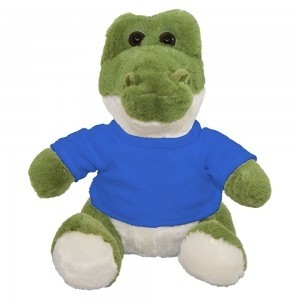 10" Plush Toy Crocodile Stuffed Animal With Customizable T-Shirt