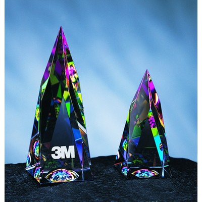 Rainbow Steeple with Dome optical crystal award/trophy.5"H