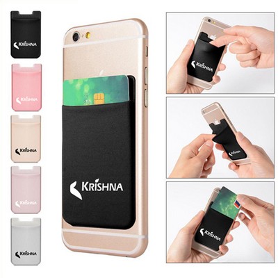 Leatherette Elastic Adhesive Phone Wallet