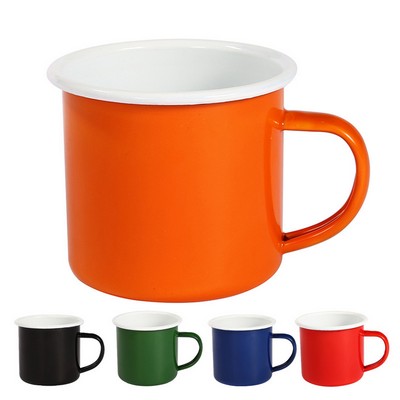 12oz Enamel Camping Mug With Handle