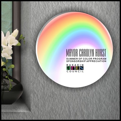 9.5" Round White Acrylic Plaque