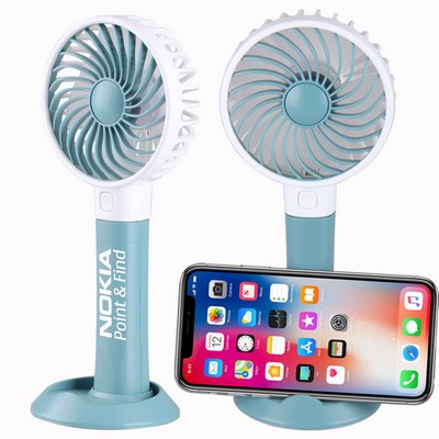 USB Rechargeable Fan w/Phone Holder (Shorter Prod Time)