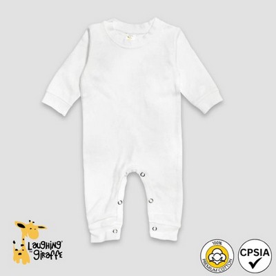 Baby Sleep N Play Pajamas - White - Premium 100% Cotton - Laughing Giraffe®