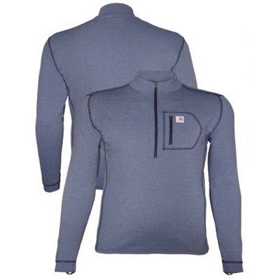 Carhartt® Men's Force® Heavyweight Heathered Knit Base Layer Quarter-Zip Pocket Top