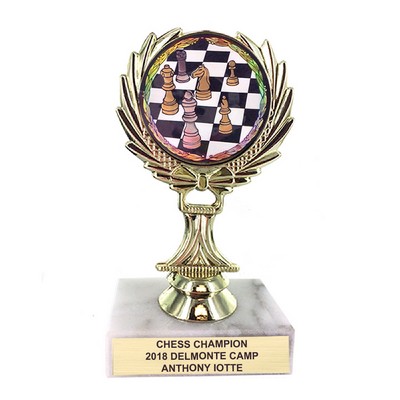 5¼" Trophy Rise w/2" Mylar Chess Insert