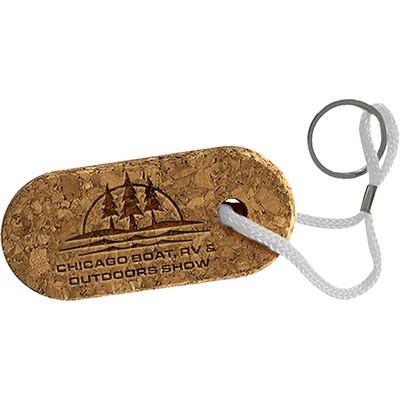 Floatie Recycled Cork Keychains - Oval