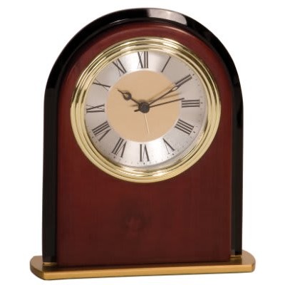 6.5" Mahogany Finish Arch Clock