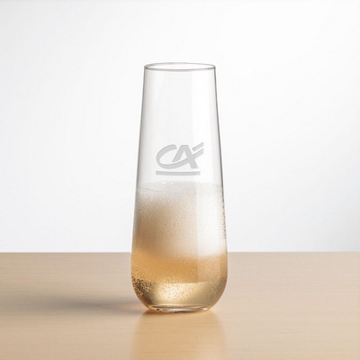 Cannes Stemless Flute - Deep Etch