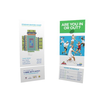 4.25" x 11" - Perforated Tear Off Door Hangers - Full Color 2 Sides - AQ