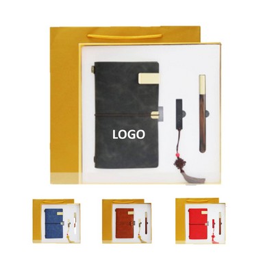 Chinese Style Business Gift Set Usb Drive Notebook Pen-OCEAN