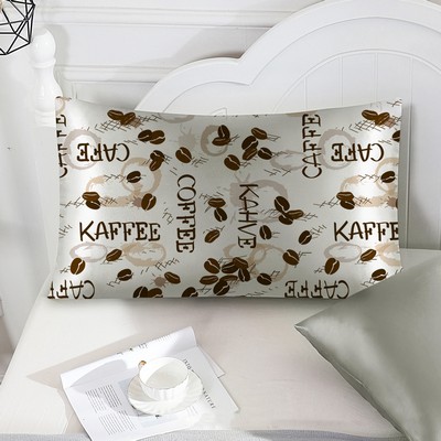 Full Printed 20 x 36 Inch Premium Square Satin Silk Throw Pillowcase - Envelope Closure