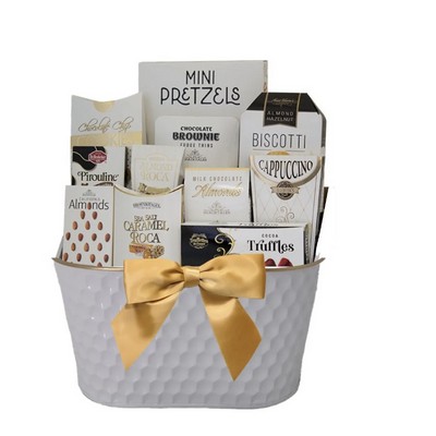 White Elegance Gift Basket