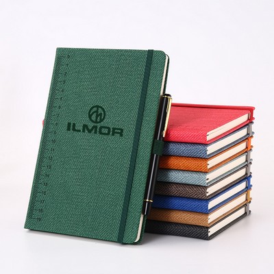 Cloth Cover Journal Notebook w/Straps