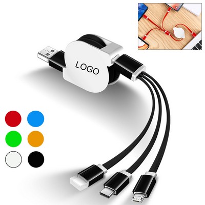 Retractable 3 in 1 Multiple Charging Cord