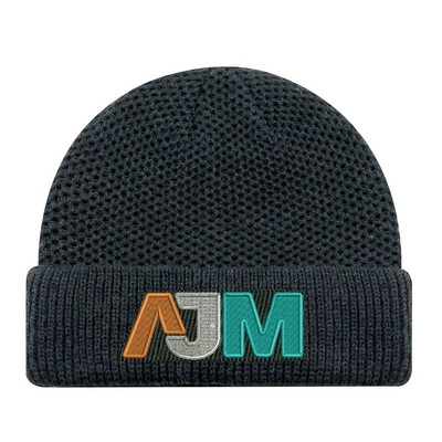 Cuff Toque w/Mesh Knit