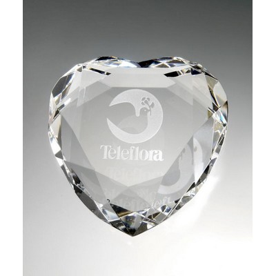 Heart Crystal Diamond Paperweight 80mm