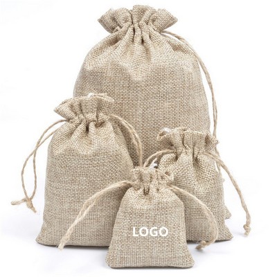 Large Drawstring Linen Bag/Jute Pouch