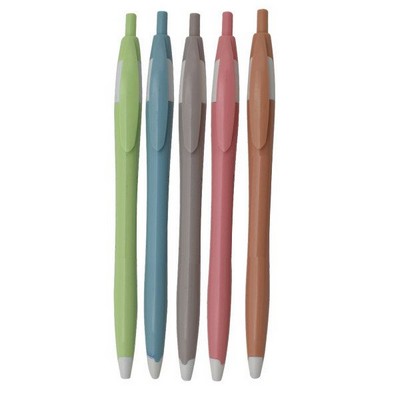 Pastel Plastic Click Top Ball Point Pen