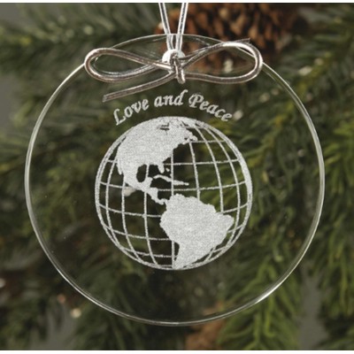 Circle Glass Holiday Ornament