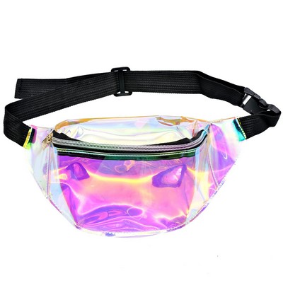 High-quality PVC Rainbow Waist Bag Waterproof Fanny Pack Waist Pouch Fashion Sports Waist Pack