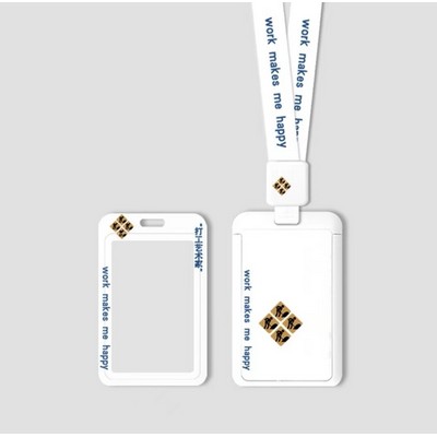 ABS ID Card Badge with Telescopic Lanyard