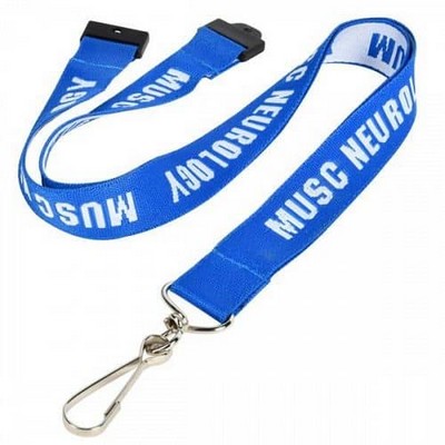 1 Recycled PET Eco-friendly Woven Lanyard with Safety Breakaway