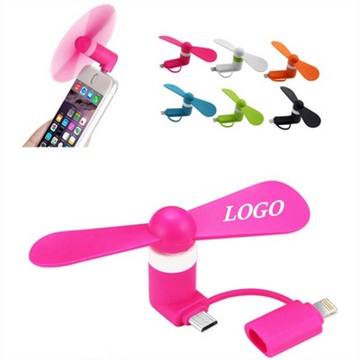 Portable 2-in-1 Mini Phone Fan