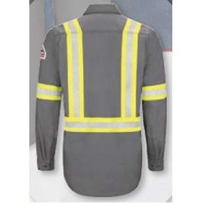 Bulwark™ iQ Series® Men's Endurance Enhanced Visibility Work Shirt - Gray