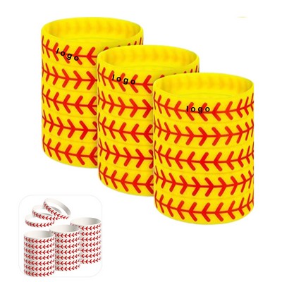 Softball Pattern Silicone Wristband