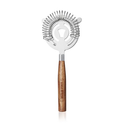 True® Cocktail Strainer with Acacia Handle